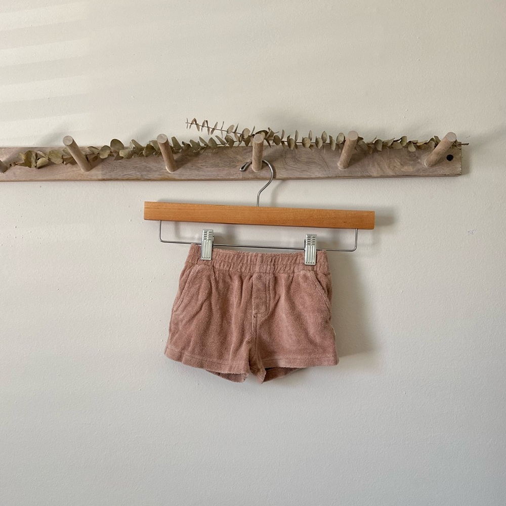 Easy Peasy Shorts 100% Organic Cotton Tan Size 12 Months